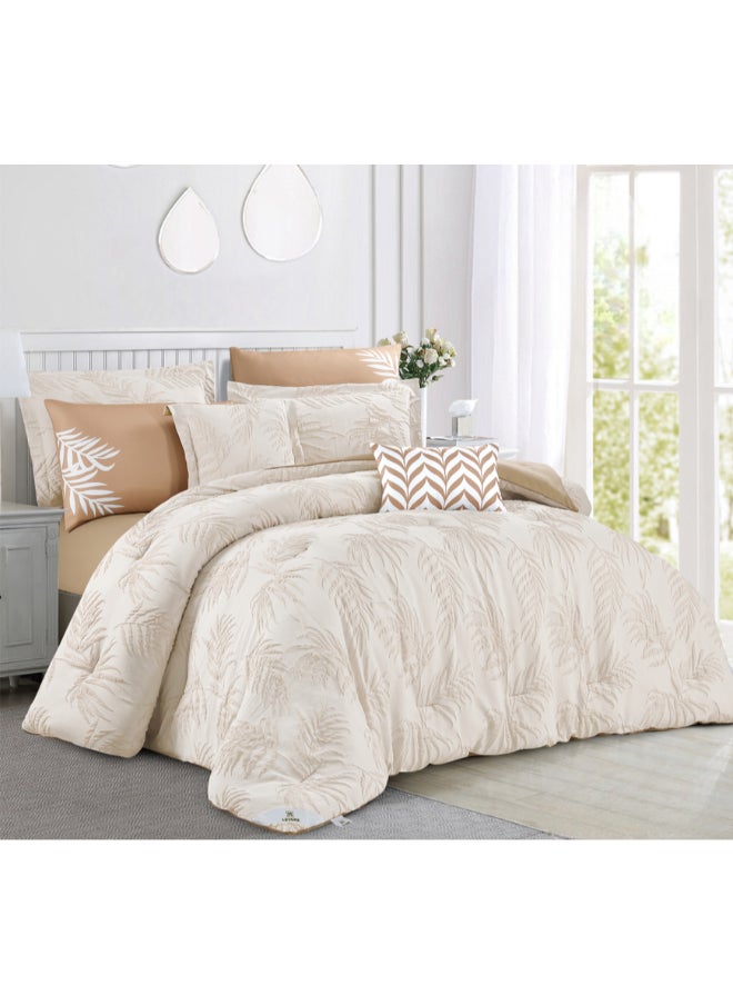 LEVORE - Quilt Set From Levore With A Durable And Soft Fabric And A Modern And Distinctive Pattern That Satisfies All Tastes 8 Pieces King Size - Image 1