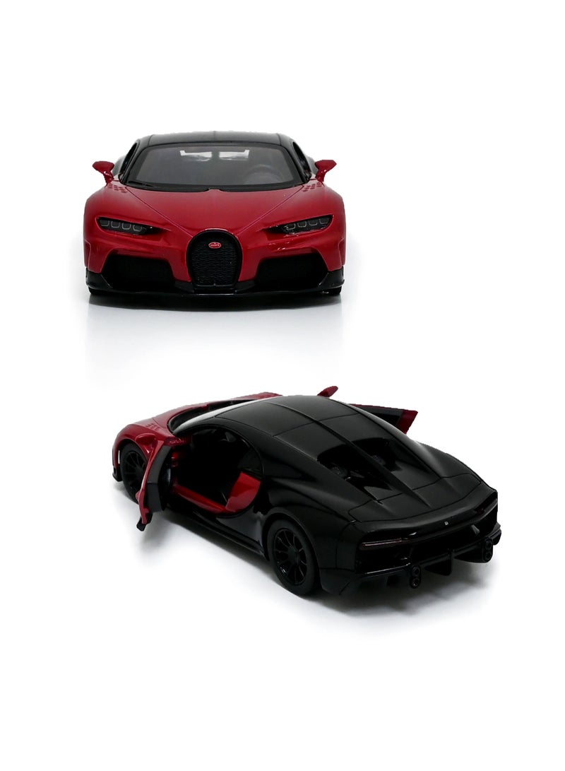 Kinsmart Bugatti Chiron Super Sport Car Die Cast Metal Doors Openable Pull Back Action Toy - Image 2