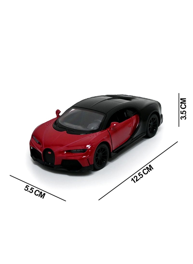 Kinsmart Bugatti Chiron Super Sport Car Die Cast Metal Doors Openable Pull Back Action Toy - Image 4