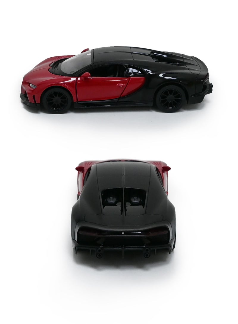 Kinsmart Bugatti Chiron Super Sport Car Die Cast Metal Doors Openable Pull Back Action Toy - Image 3