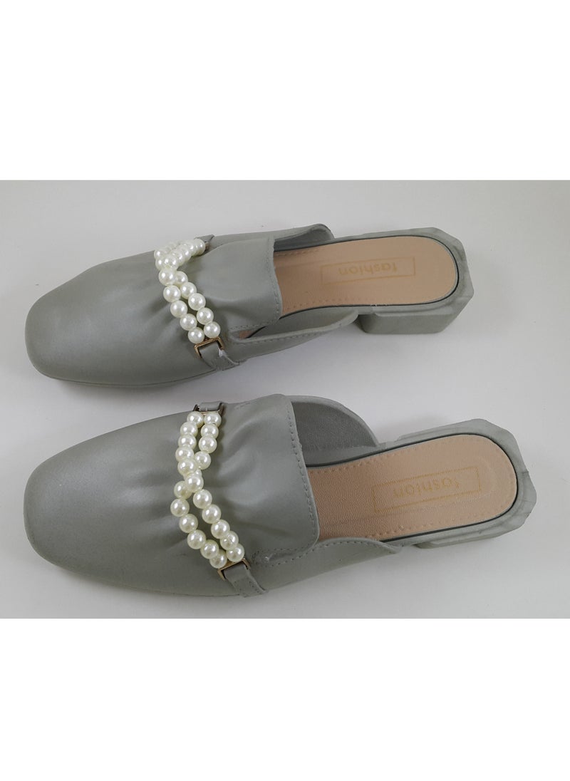 FASHION - Women Casual Mule Light Green Color - Image 1