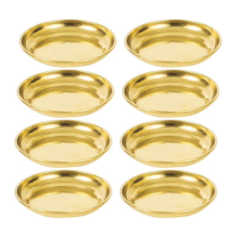 Spillbox Traditional Brass Diya for Puja Pooja Aarti Arti Deepak Deepam Oil Lamp for Home Temple Puja Articles Decor Gifts Ram Plate 8