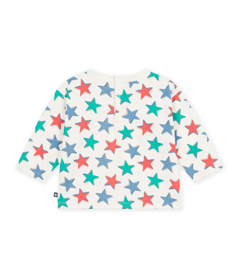 بيتي باتو Babies' Long-Sleeved Star-Print Cotton T-Shirt
