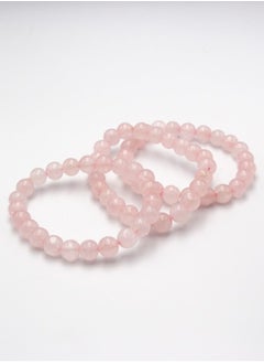Alpine Crystals UAE Natural Rose Quartz Crystal Bracelet.  - Image 3