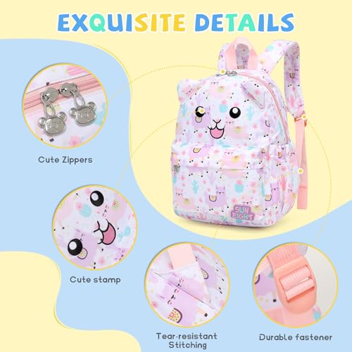 SUN EIGHT Toddler Backpack for Boys & Girls - Lightweight Kids Backpack for Preschool,Kindergarten & Travel,Cute Animal Design,Durable Small School Bag for Daycare (Ages 2-5) - Image 3
