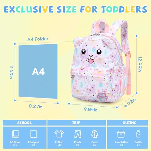 SUN EIGHT Toddler Backpack for Boys & Girls - Lightweight Kids Backpack for Preschool,Kindergarten & Travel,Cute Animal Design,Durable Small School Bag for Daycare (Ages 2-5) - Image 4