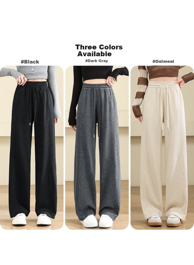 Liberal Casual Loose Wide Leg Pants For Women Spring High Waist Straight Banana Pants Slimming And Comfortable Narrow Version Casual Pants - Image 5