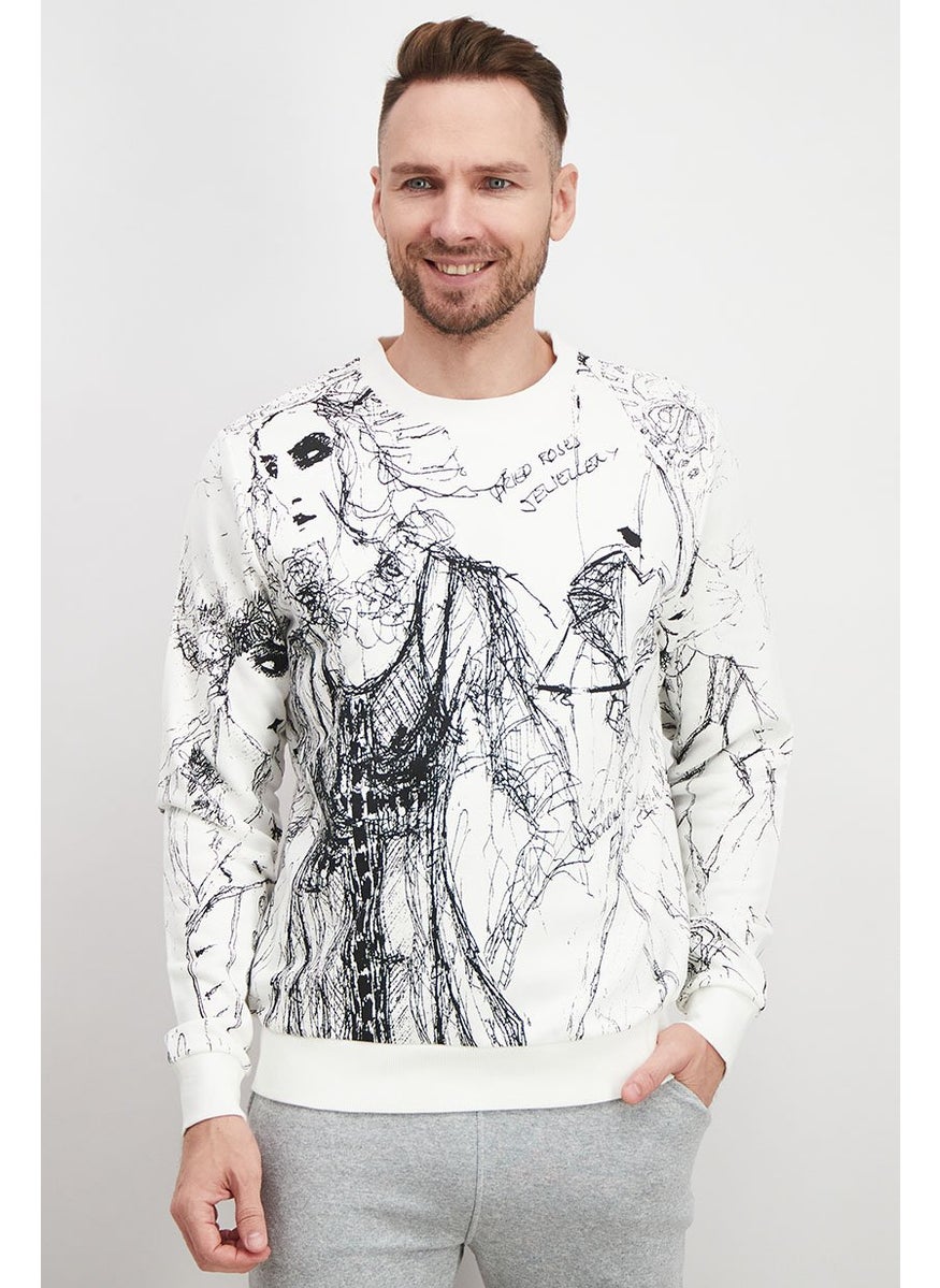 Men Allover Print Long Sleeve Sweatshirt, Off White and Black - pzsku/Z9BB00AC1106AA0E82521Z/45/_/1727881713/e98c2346-9d7d-4681-8982-a5576ed20bfc