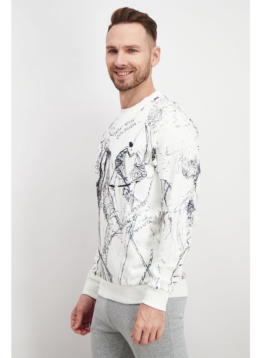 Men Allover Print Long Sleeve Sweatshirt, Off White and Black - pzsku/Z9BB00AC1106AA0E82521Z/45/_/1740486058/acc0be43-03e2-4814-ab1e-2461d10a4653