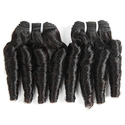 Molefi Brazilian Virgin Funmi Hair Bundles Burmese Curly Bundles Human Hair Short Curly Weave 9A Unprocessed Brazilian Human Hair Extensions 100g/pc Natural Color (10 12inch 100g/pc) - Image 1