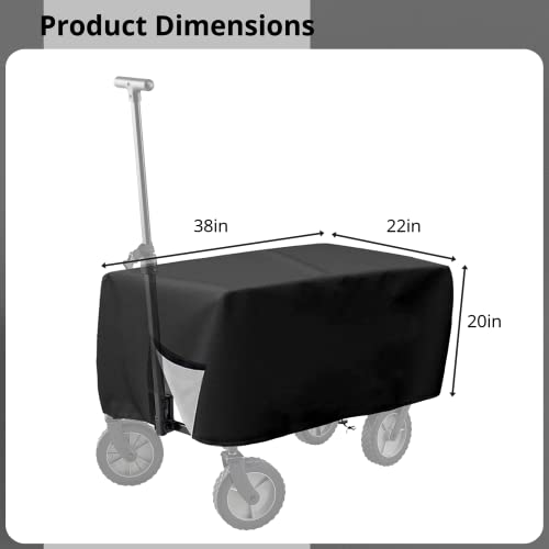 BATTIPAW Outdoor Folding Wagon Protective Cover - 600D Oxford Cloth, Waterproof, Heavy-Duty, Dustproof for Collapsible Wagon Carts - Image 5