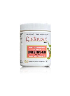 Sufficient-C Sufficient C - Glutenizer Force Plus Kiwi-Strawberry Digestive-Ade Drink Mix - Premium, Full Spectrum Vegan enzymes Plus 2,000 mg. Gut Healing Vitamin C - Acid Indigestion & Stomach Bloat Solution  - Image 1