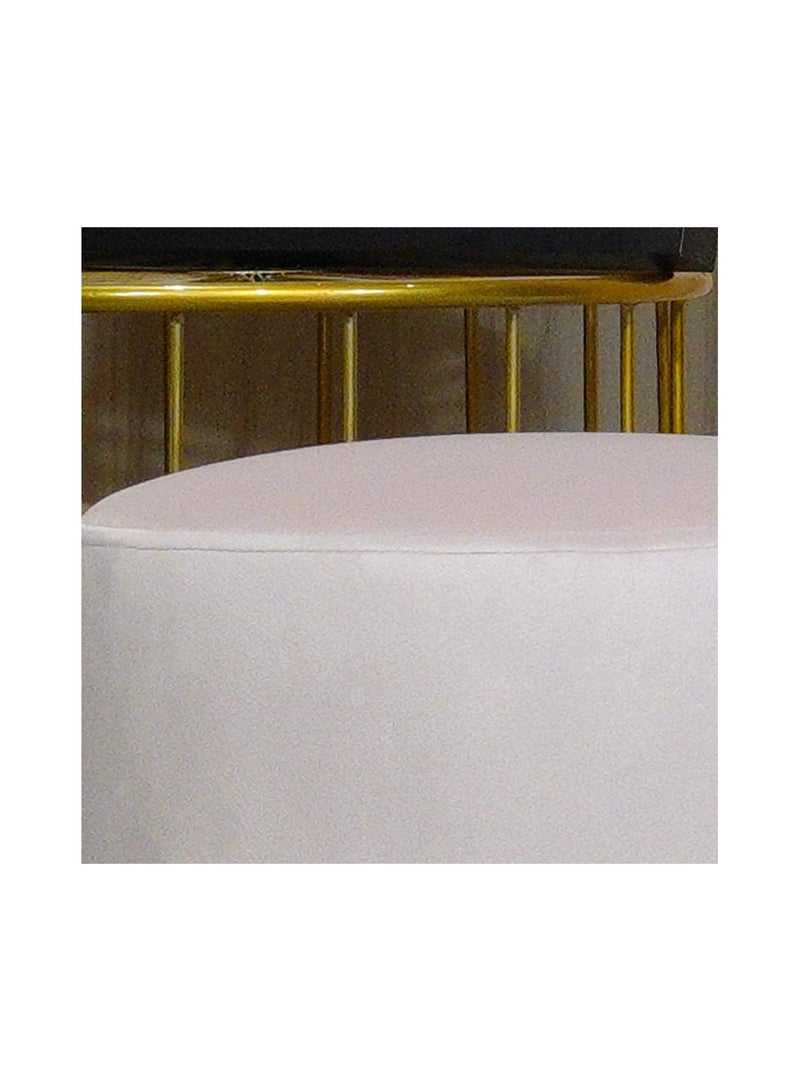 MAPLE HOME DECORATION Maple Home Modern Round Ottoman Accent multifunctional Gold Plating Base Velvet Upholstered Footrest Mushroom Stool Soft Padded Seat Vanity Chairs Make-up Living Room Bedroom Patio Furniture  - Image 3