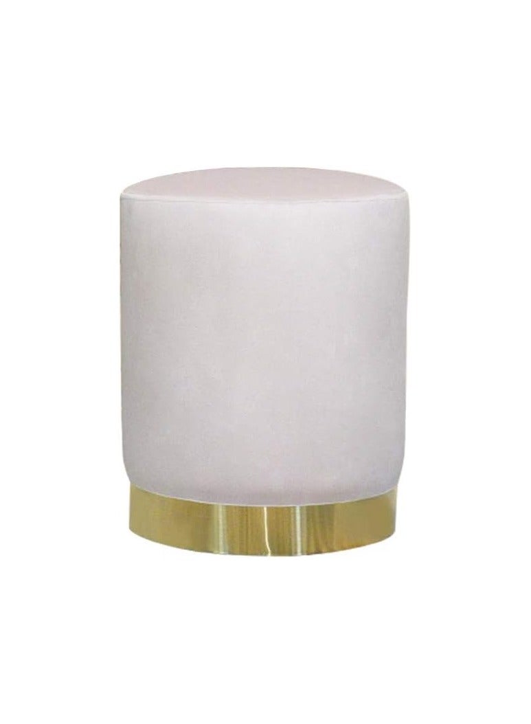 MAPLE HOME DECORATION Maple Home Modern Round Ottoman Accent multifunctional Gold Plating Base Velvet Upholstered Footrest Mushroom Stool Soft Padded Seat Vanity Chairs Make-up Living Room Bedroom Patio Furniture  - Image 2
