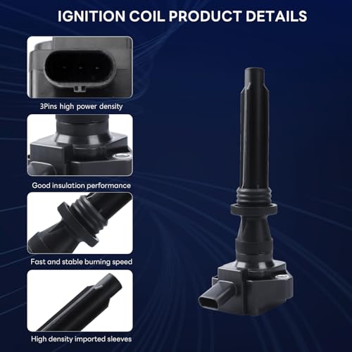 GAGOLCAR Ignition Coil Pack UF730 and Iridium Spark Plugs (Set of 6) Compatible with Land Rover Discovery LR4 Range Rover Sport Velar Jaguar F-Pace F-Type XE XF XJ 3.0L V6, For LR035548 - Image 4