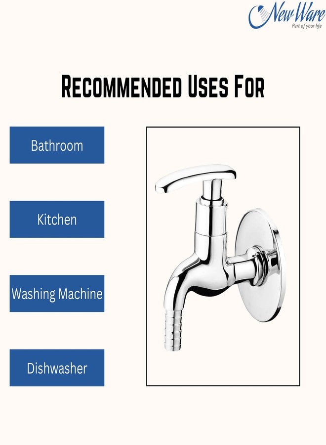 New Ware Dixy Wall Mount Brass Nozzle Faucet Bib Cock Elegant Functional Water Tap for Bathroom and Kitchen - Image 4