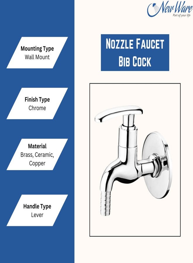 New Ware Dixy Wall Mount Brass Nozzle Faucet Bib Cock Elegant Functional Water Tap for Bathroom and Kitchen - Image 5