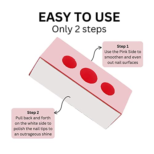 TRITON Professional 2 in 1 Nail High Shiner Polisher Buffer Sand Filer Smooth and Soft Manicure and Pedicure Buffing Tool With Finger Grip - Image 4
