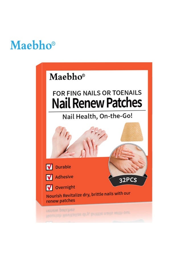 Maebho Finger and toe care stickers, nail stickers, nail soft nail thickening, nail groove repair stickers 32pcs - Image 1