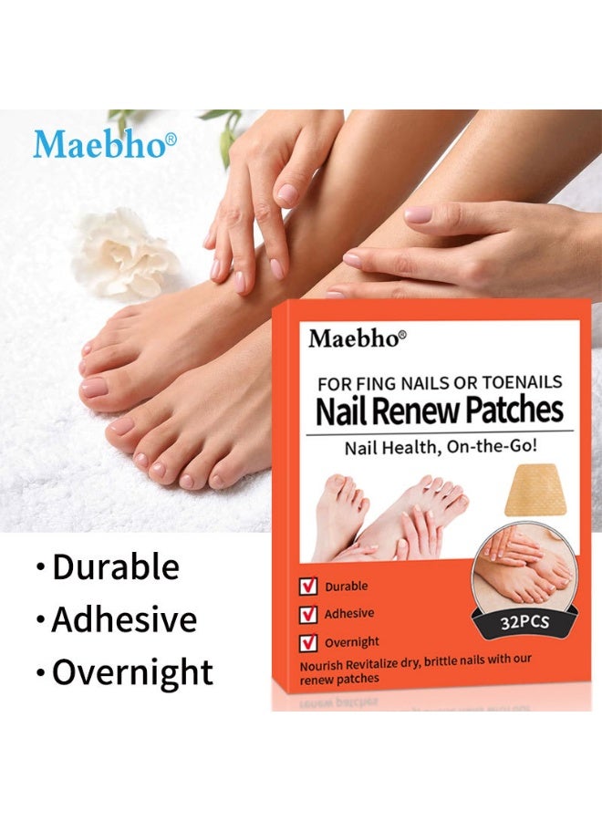 Maebho Finger and toe care stickers, nail stickers, nail soft nail thickening, nail groove repair stickers 32pcs - Image 5