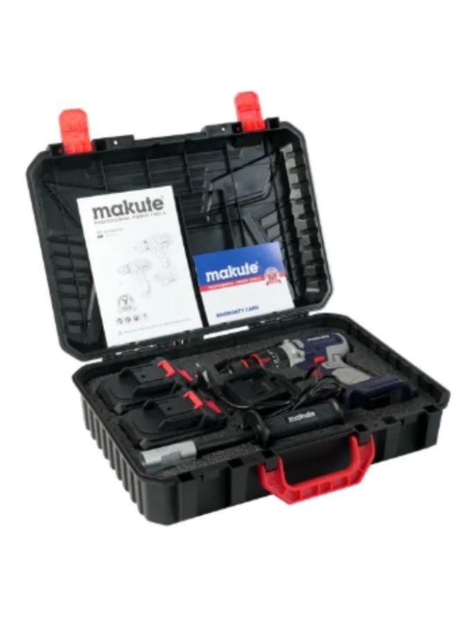 makute 13mm Cordless Impact Drill with Brushless Motor, 20V, 70N.m Max Torque, 0-500/0-2000r/min, Includes 2*4.0Ah Batteries & Quick Charger, CID-121-13-2BL  - Image 5
