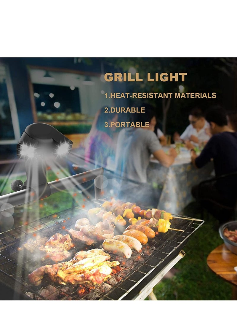 SYOSI Grill Light for BBQ Men Father Gifts 180° Durable Flexible Barbecue Night Outdoor 10 Super Bright LED Lamps Lighting Accessories Handle Not Included Battery  - Image 2