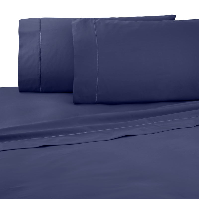 Martex Supima Cotton 700 Thread Count Sheet Set Queen Blue Indigo