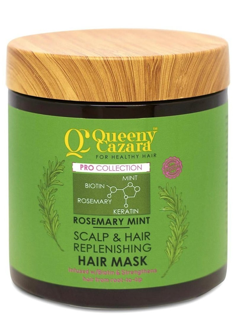 Queeny Cazara - Rosemary Mint Scalp And Hair Replenishing Hair Mask 500 ML - Image 1
