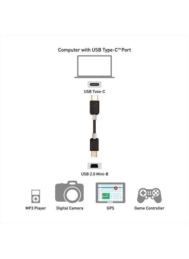 Cable Matters - USB C to Mini USB Cable (Mini USB to USB C Cable) 3.3 Feet in Black - Image 1