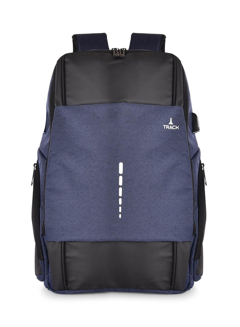 تراك حقيبة الظهر من تراك بمنفذ USB ، قماش لون أسود - Image 1