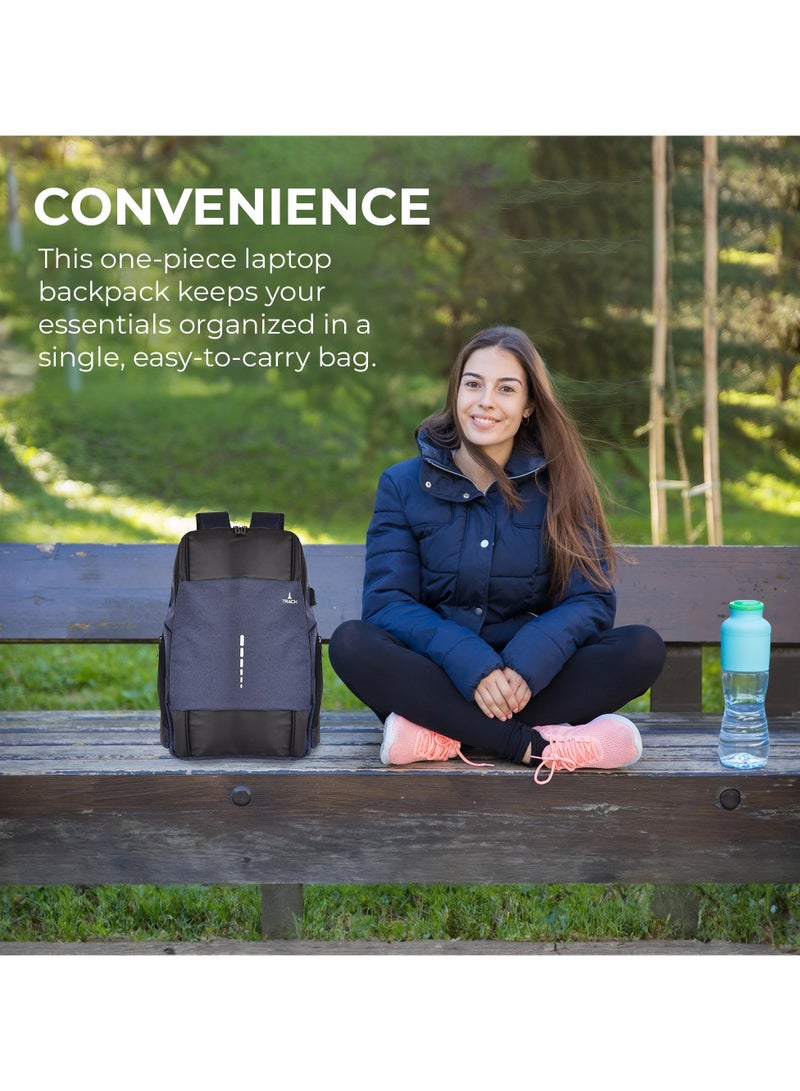 تراك حقيبة الظهر من تراك بمنفذ USB ، قماش لون أسود - Image 5