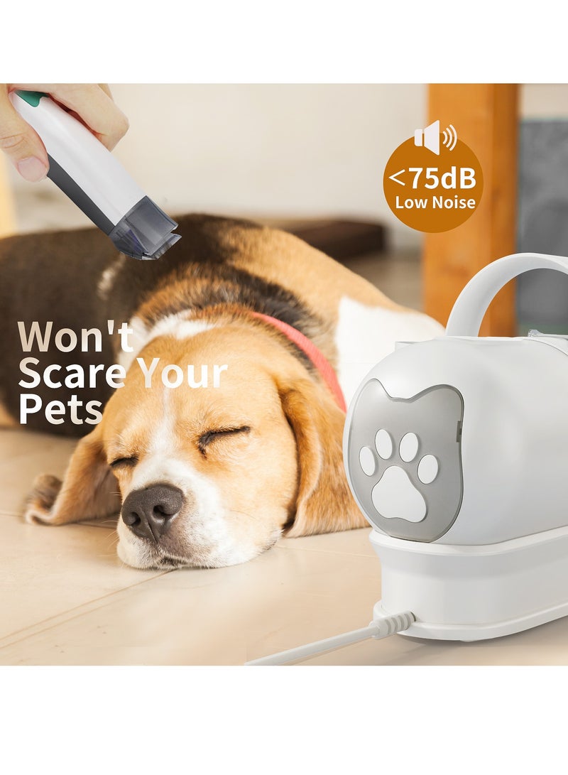 general 7 in 1 multi-functional pet hair trimmer dog cat vacuum set, vacuum trimming and shaving integrated - Image 2