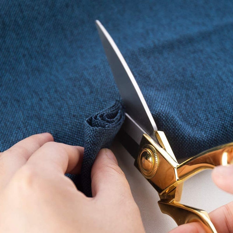 SBA PRIME Professional Prime Stainless Steel Ultralight Tailor Manual Fabric Scissors for Craft Sewing Leather Gold 105inch - Image 3