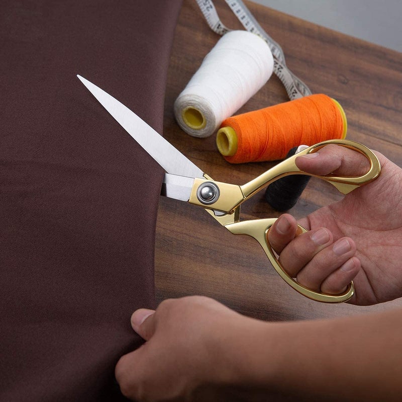 SBA PRIME Professional Prime Stainless Steel Ultralight Tailor Manual Fabric Scissors for Craft Sewing Leather Gold 105inch - Image 5