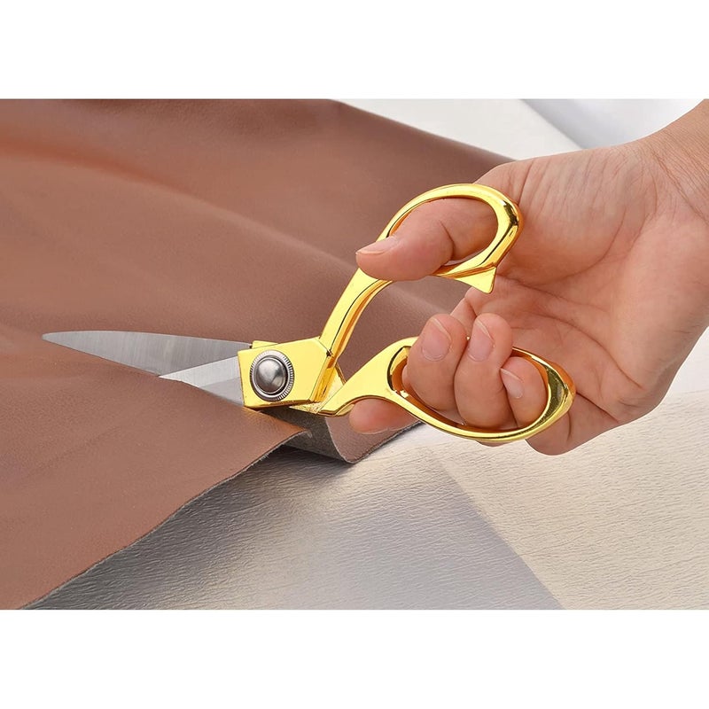 SBA PRIME Professional Prime Stainless Steel Ultralight Tailor Manual Fabric Scissors for Craft Sewing Leather Gold 105inch - Image 4
