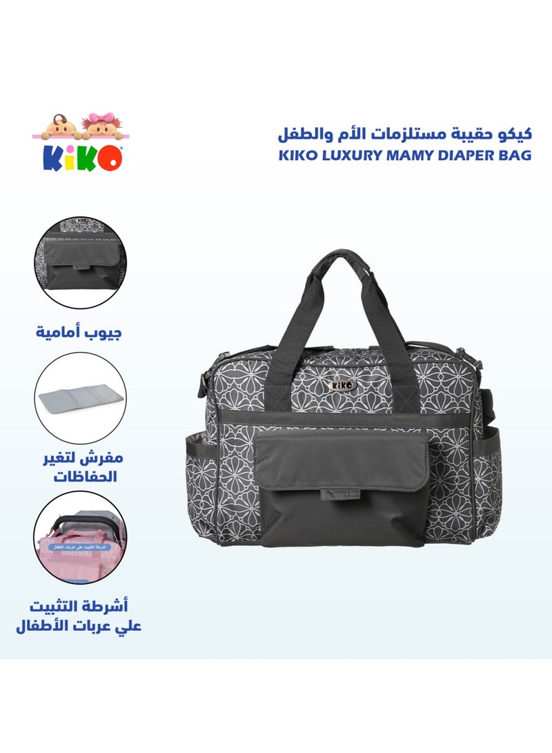 Kiko Luxury Mamy Diaper Bag - Grey - Image 4