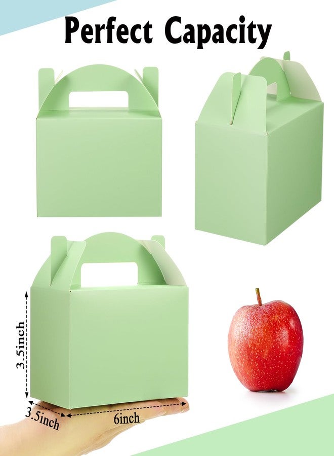 Tenare 36 Pcs Christmas Colorful Party Favor Gable Treat Boxes Paper Candy Snack Goodie Gift Boxes with Handles for Thanksgiving Day Birthday Holiday Decors, 6 x 3.5 x 3.5 Inch(Solid,Pastel Colors) - Image 2