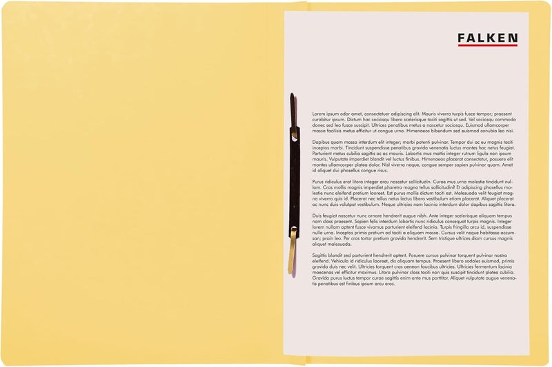 FALKEN Flat Cardboard files, A4, 250g - Yellow, Pack 100 - Image 3
