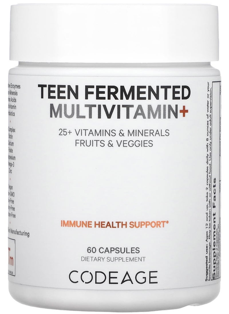 Codeage Teen Fermented Multivitamin+, 60 Capsules 