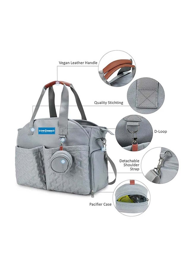 STAR BABiES 36 قطعة من المرايل القابلة للاستخدام لمرة واحدة للأطفال مع حقيبة حفاضات - رمادي - Image 3