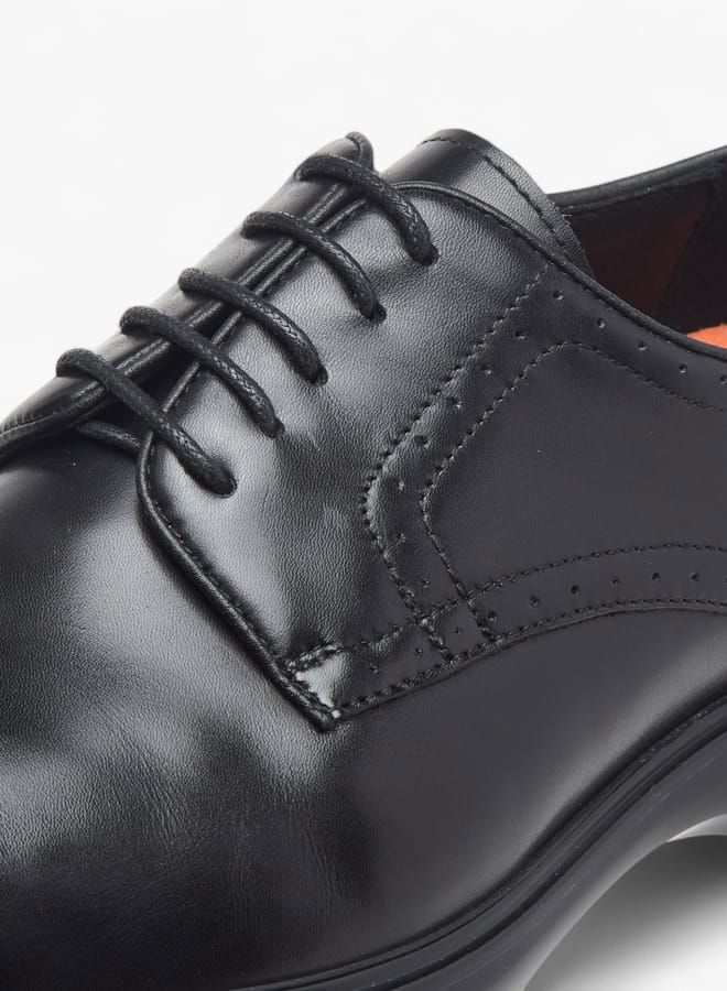Le Confort Men Solid Lace-Up Derby Shoes  - Image 4