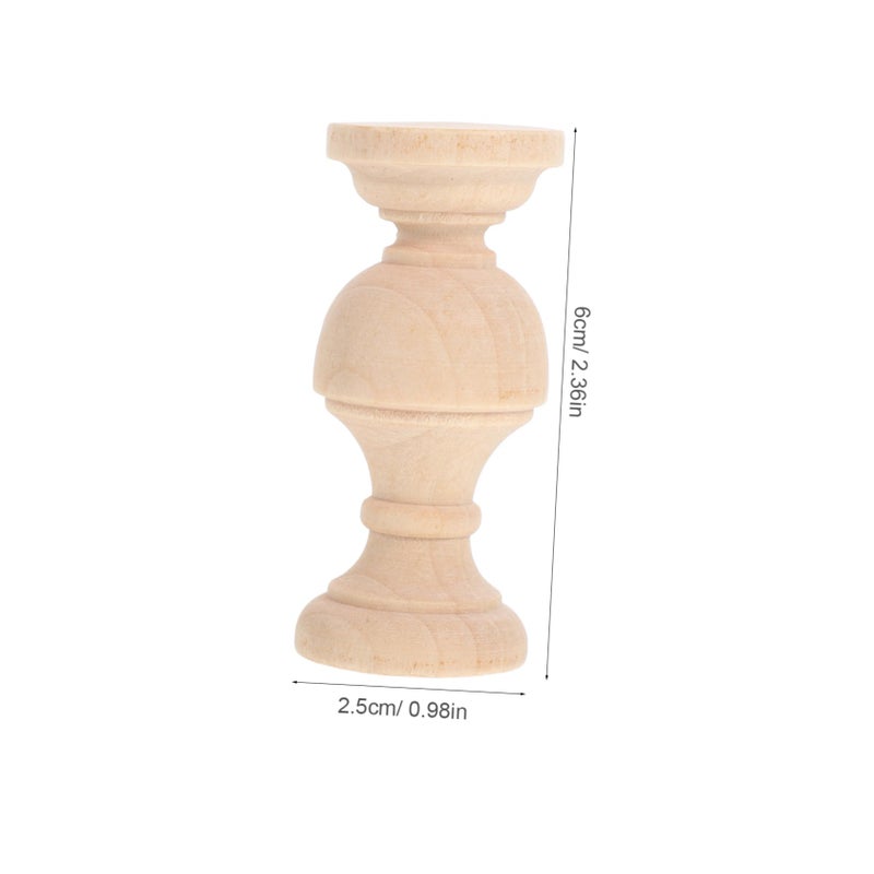 4Pcs Solid Wood Baluster European Style Table Decor Base 6X2 5X2 5CM - Image 3