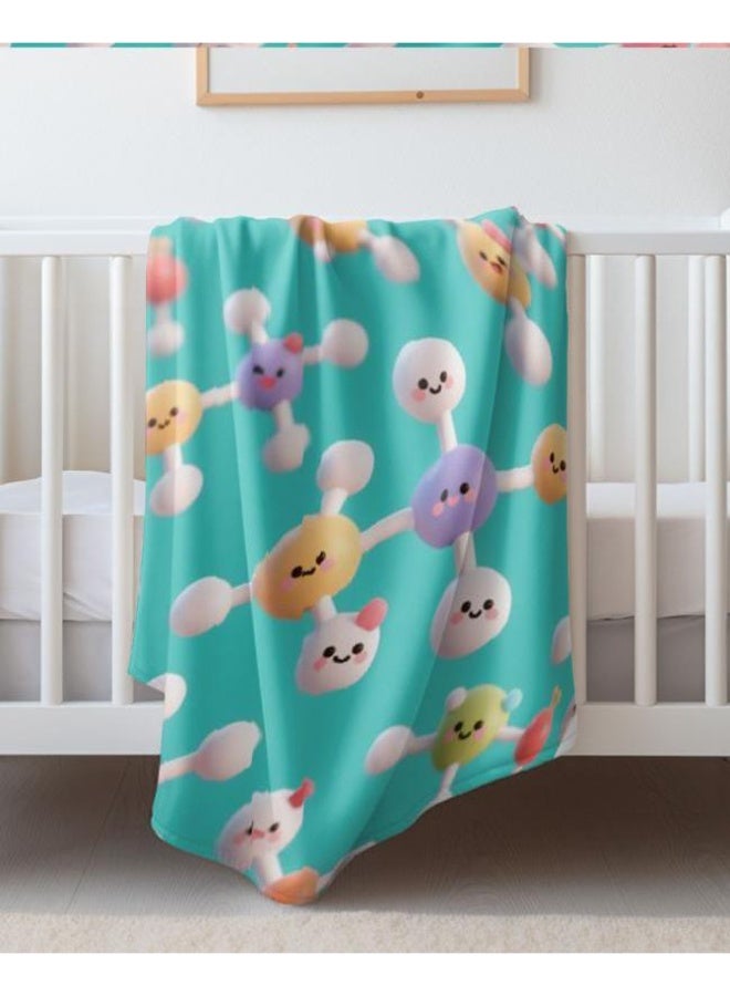 عام بطانية رقيقة من الفانيلا الكرتونية للأطفال والرضع (دافئة ومريحة، ومناسبة للنوم والألعاب) 70 سم * 100 سم - Image 3