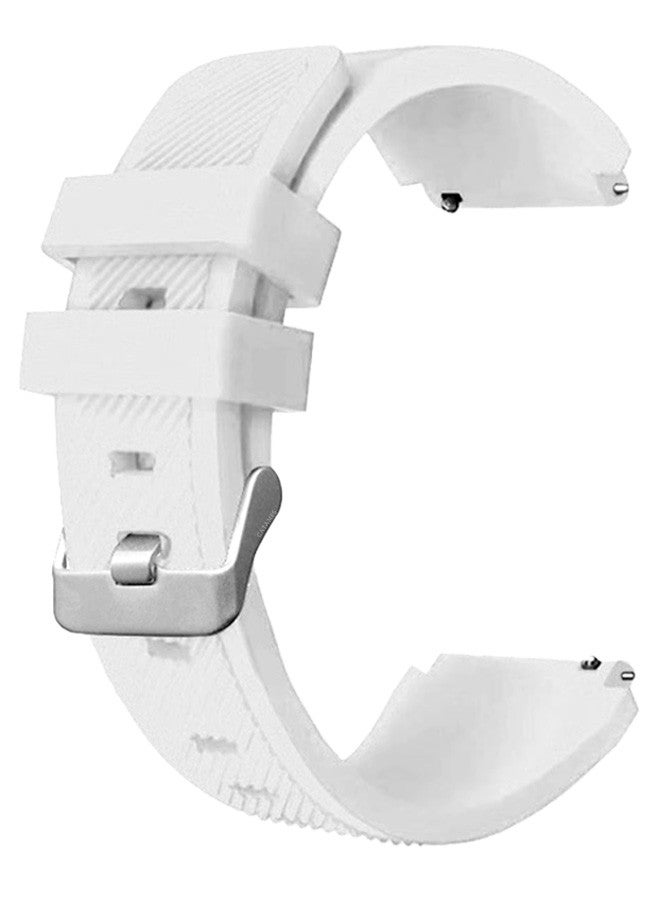 CATANES (for Huawei GT4 22mm) Silicone Strap,Sport Wristband Strap Adjustable Silicone Sport Band White - Image 1