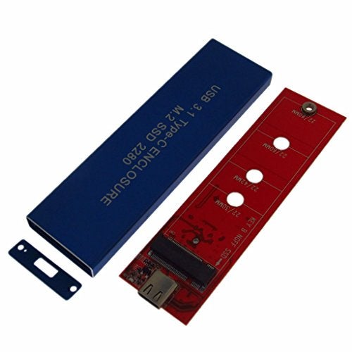 Newzoll Blue USB 3.1 Type-C USB-C to SATA NGFF M.2 B Key SSD 2230/2242/2260/2280 Adapter Card Enclosure - Image 3
