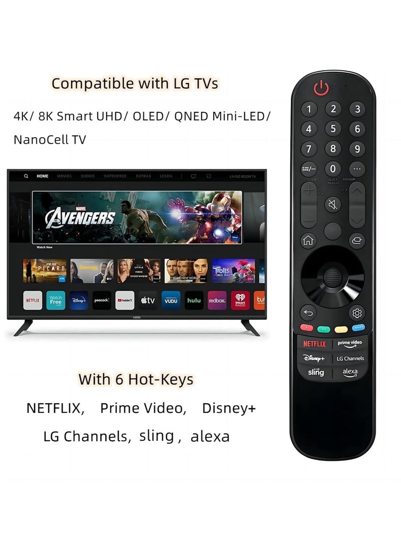 Anmi New Remote MR23GA Replacement for LG Magic Remote,2023 Universal Remote Control for LG Smart TVs (No Voice and No Air Mouse (Pointer) Function),LG TV Remote Compatible with All Models for LG TV - Image 3