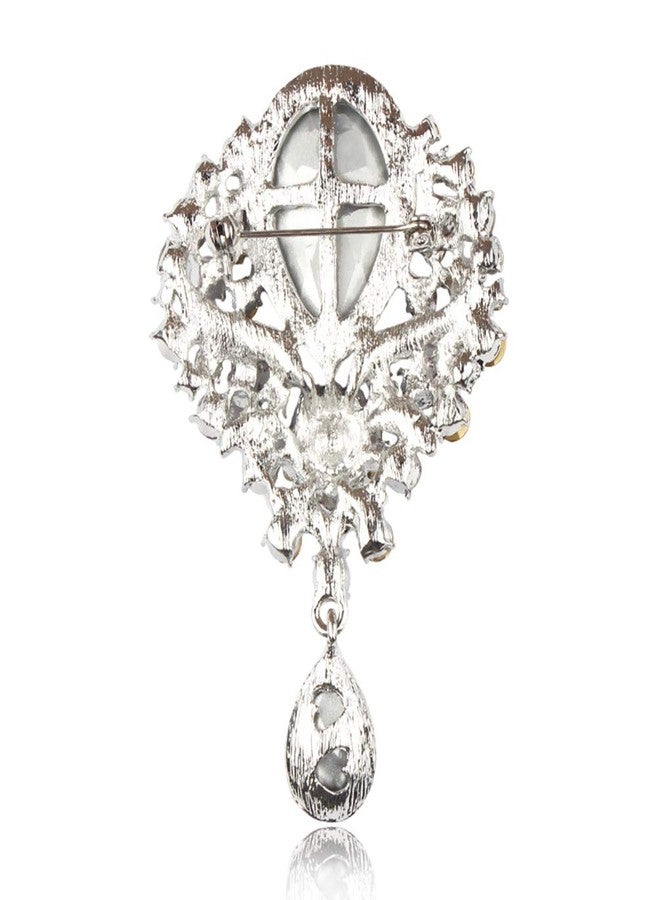 Axmerdal Wedding Bridal Big Crystal Rhinestone Bouquet Brooch Pin for Women (purple) - Image 5