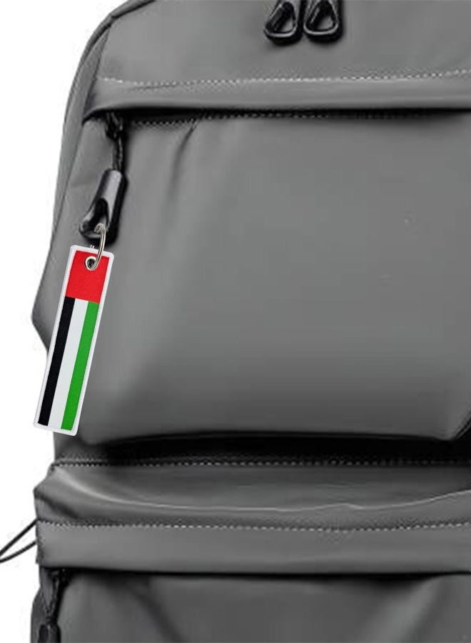 LLBFHH 3 Pcs UAE Emirati Country Flag Keychain,Woven label Key Chains for Car Keys,Fabric Key Chains Men and Women,Used for Various Decorations. - Image 4