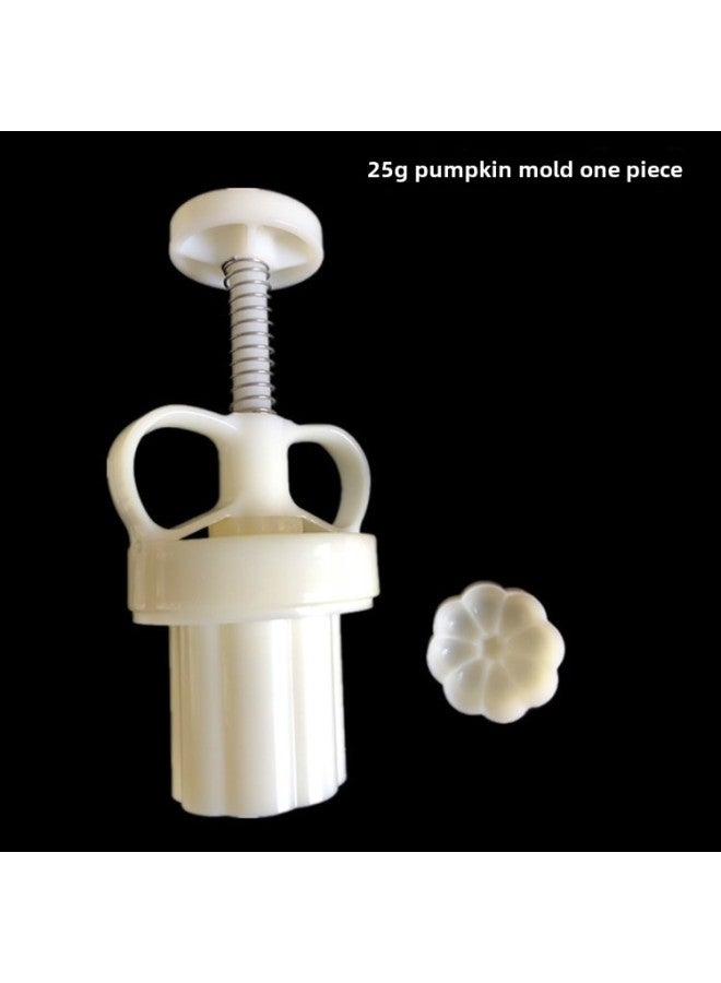 Pumpkin-shaped Quantitative Adjustable Hand-pressed Mung Bean Cake Moon Cake Food Cake Mold Upgrade Enhanced-Specifications:25g Pumpkin Mold One Piece-Color:White - Image 5