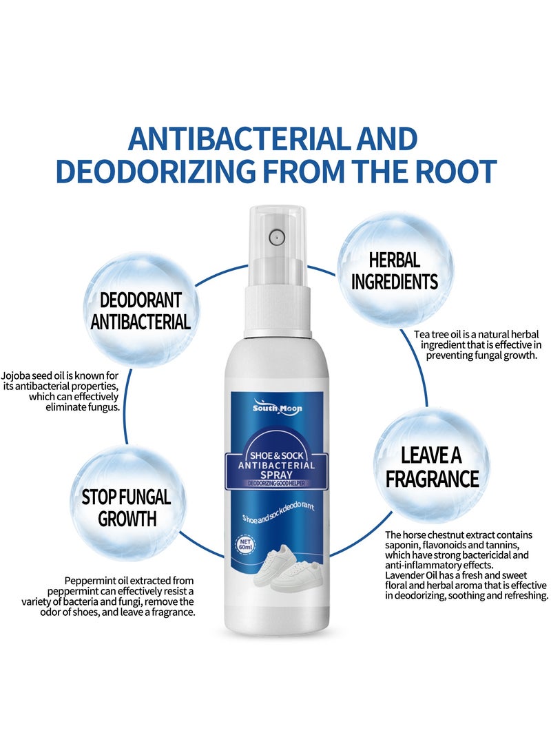 SOUTH MOON - Shoe & Sock Deodorizing Spray - Odor Neutralizer for Shoes, Socks, and Feet, Keeps Shoes Fresh and Dry - Image 1